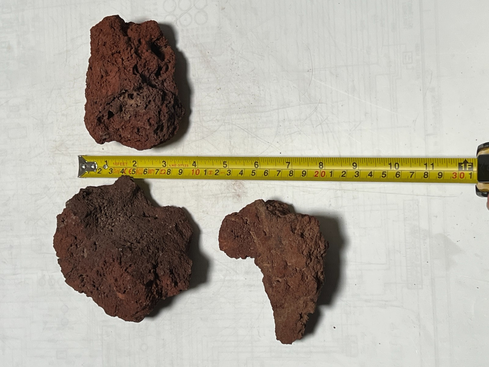 3) Natural Red Lava Rock Unique Volcanic Stone for Aquariums, Terrar