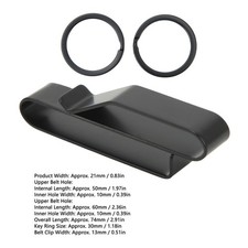 2Pcs Car Fob Key Chain Holder Clip Outdoor Hanging Buckle Stainless Steel