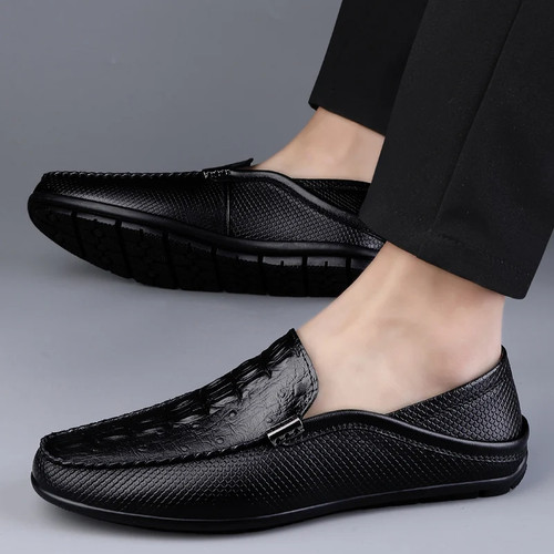  Herren Echtleder Vielseitig Business Freizeit Schuhe Weiche Sohle Flache Halbschuhe - Bild 5 von 26