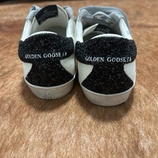 Golden Goose Superstar White/Gold/Black Low Top Lace Up Star Sneakers