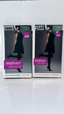 Mediven Sheer & Soft Compression Socks 43061 CT Size 1 Calf 20-30  2 Boxes