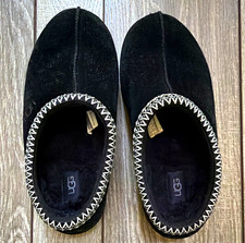 UGG Scuffette Womens Black Suede Shearling Lined Slip-On Slippers US 8 5950