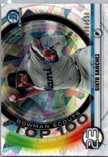 2020 Bowman #BTP-23 Sixto Sanchez Chrome Scouts Top 100 Atomic Refractor #/150