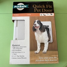PestSafe Quick Fit Pet Door 1-40 Lbs White Plastic