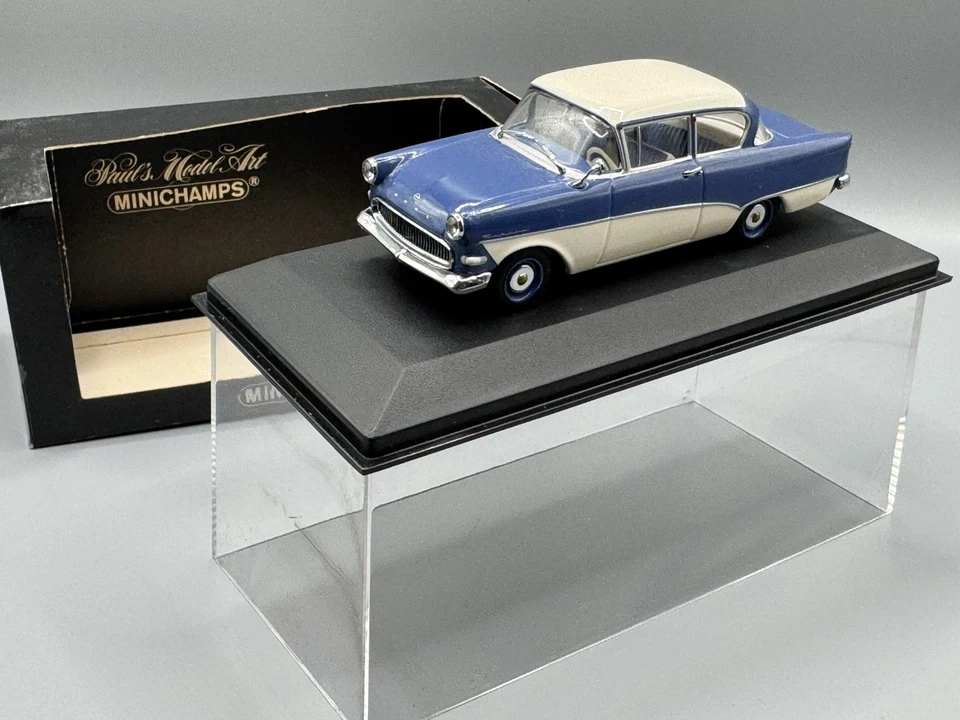 1:43  -Minichamps- Opel Rekord P1 saloon Blu/bianco 1958 prima serie con scatola - Immagine 3 di 4