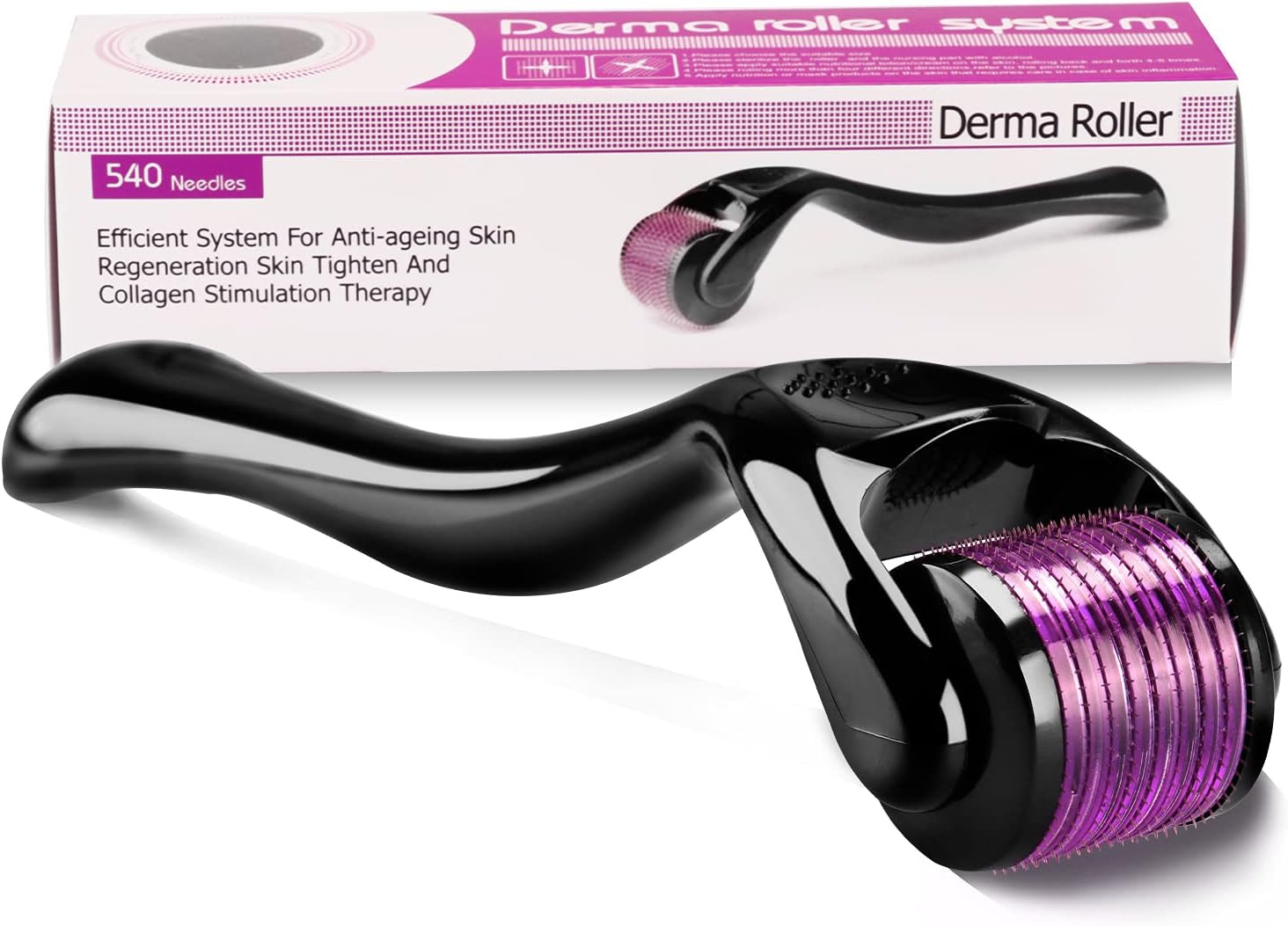Rullo Derma Roller 540 Aghi 2mm | Titanio Vero per Pelle Nuova