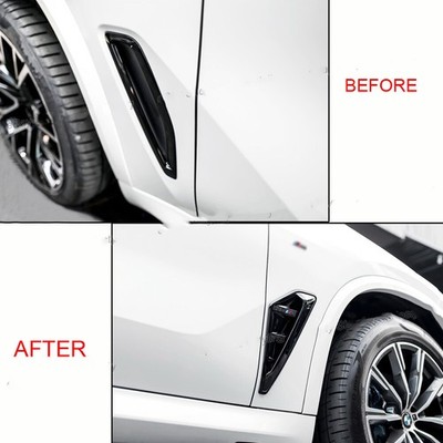 Side Fender Vents Air Duct Trim Replacement Black For BMW X5 M G05 F95 2011-2022