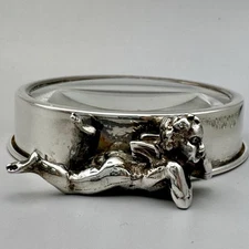 Putty Angel Magnifying Glass Eye Lens Loupe Marked Italy Sterling Silver FI 1254