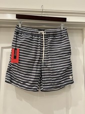 Scotch and Soda Blue Stripes Swim Trunks - Size Small