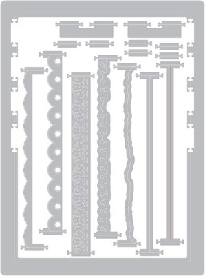 Sizzix Thinlits 14 Schneideisen Set, Snap und Swap Journal Set von 49 und Markt