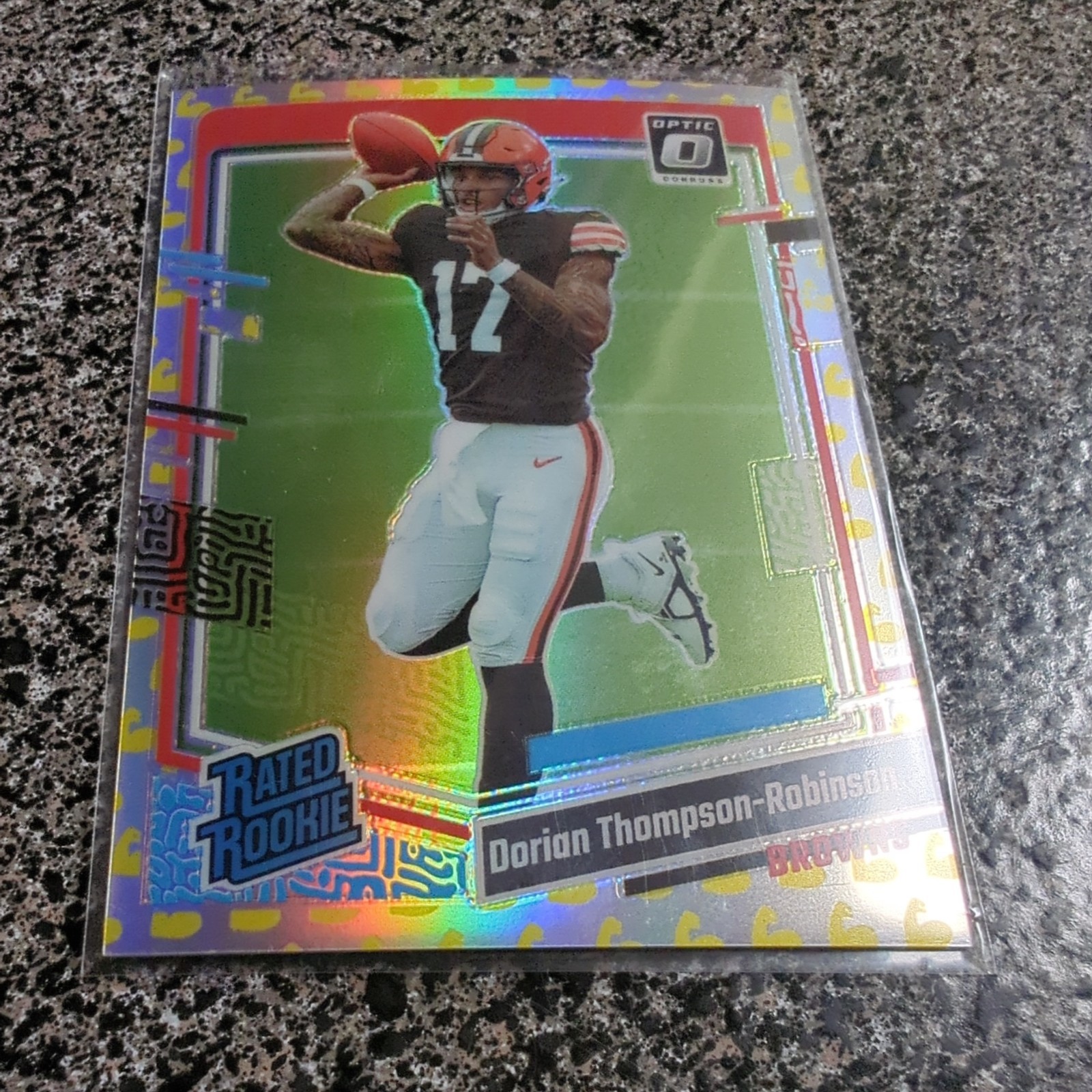 2023 Panini Optic Rated Rookie Dorian Thompson-Robinson #225 Flex Prizm /149 RC