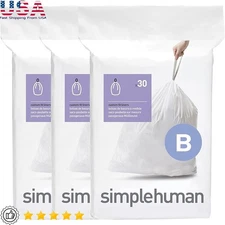 Durable Trash Can Liners Heavy Duty Drawstring Bags Quick Dispense 90 Count New