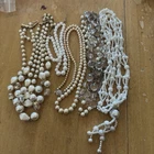 Lot 5 Vintage Faux Pearl Strand Necklaces Midcentury Costume Jewelry