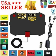 Signal Booster 4K HD 1080P5600 Miles Digital TV Antenna Indoor HDTV Amplificatio