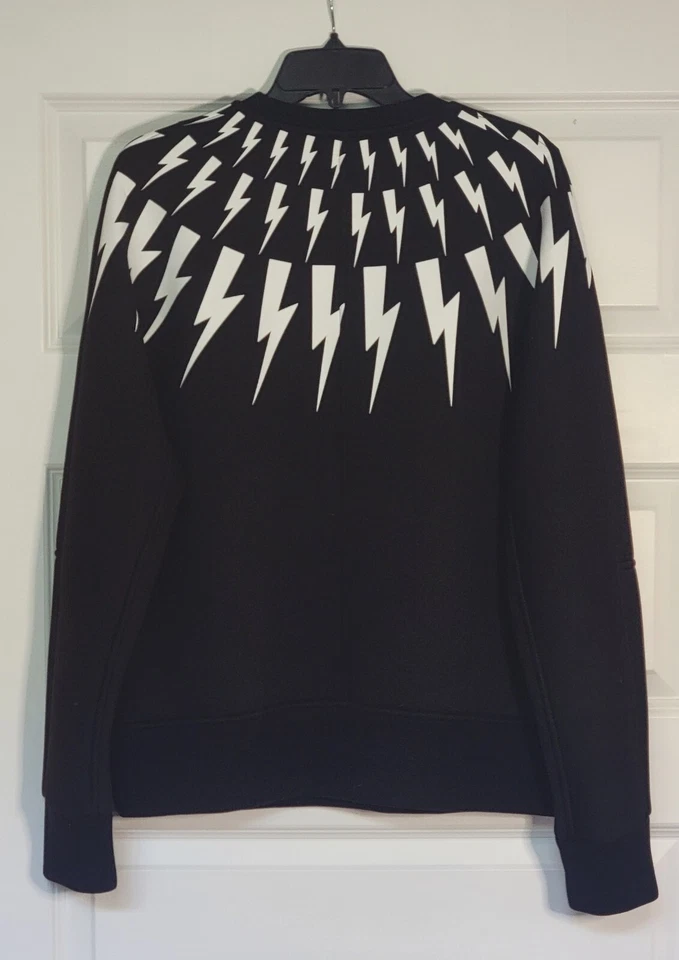 NEIL BARRETT 🗲 Neoprene Bolt Sweatshirt 🗲 Size L 🗲 Made in Italy 🗲 SOLD OUT - Image 3 of 4