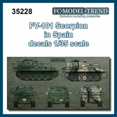 FC Model Trend 35228, FV101 Scorpion in Spain - Decals, Maßstab 1/35