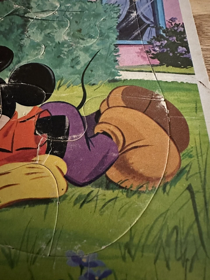 Vintage Whitman Frame Tray Puzzle Pluto Mickey Mouse - Image 2 of 4