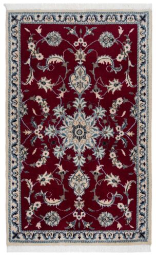 Tapis persan noué à la main Nain 140 x 85 cm fin, orient, tapis, rouge - Photo 1/7