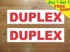 DUPLEX 6"x24" REAL ESTATE RIDER SIGNS Buy 1 Get 1 FREE 2 Sided Plastic