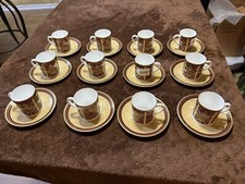 4 NEW Royal Doulton China, Tennyson pattern Demitasse Cup & Saucer