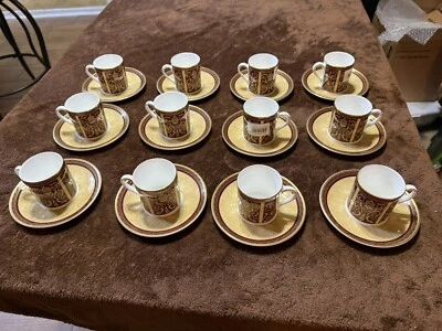 NEW Royal Doulton China, Tennyson pattern Demitasse Cup & Saucer