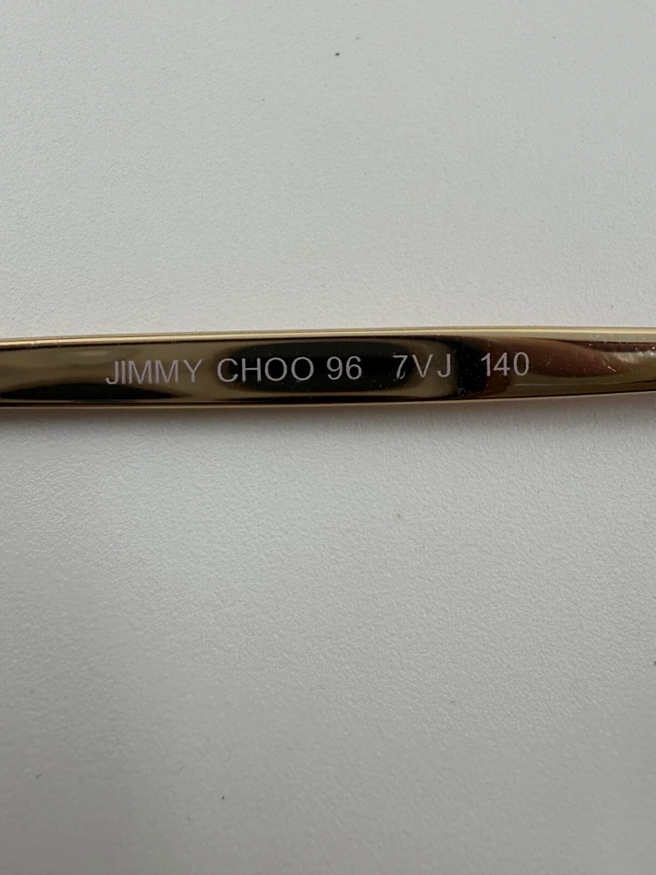 Jimmy Choo Eyeglasses 96 7VJ Havana/Orange Glitter/Gold Cat Eye Italy 52[]15 140 - Image 4 of 4