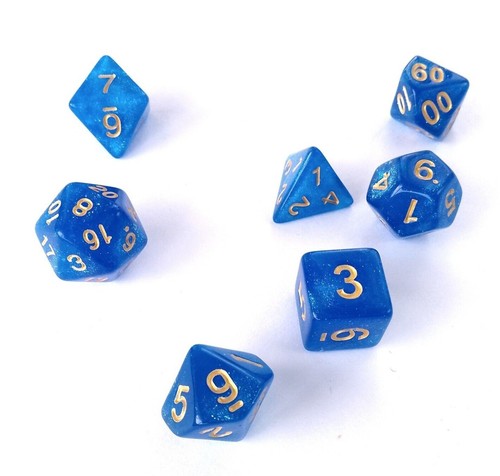 Sparkly D20 DND Dice Set of 7 Polyhedron Poly TTRPG Glitter Shimmer Acrylic RPG - Picture 70 of 90
