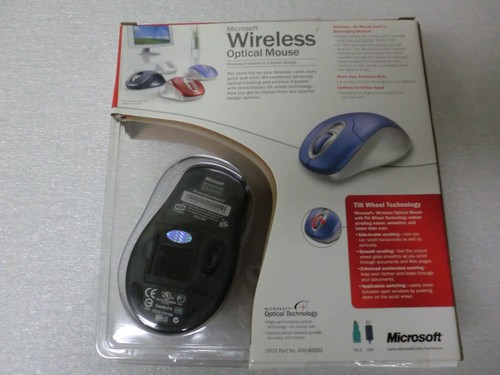 Microsoft Wireless Optical Mouse Part No. X09-49261 Tilt Wheel - Sealed in Box - Picture 2 of 5