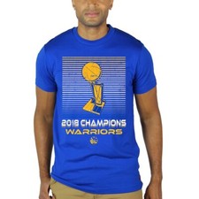NWT Golden State Warriors Sportiqe 2018 NBA Finals Champions BLUE T-SHIRT MEDIUM