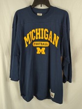 Vtg 90s Mens Large Spell Out University of Michigan Long Sleeve T-Shirt USA made