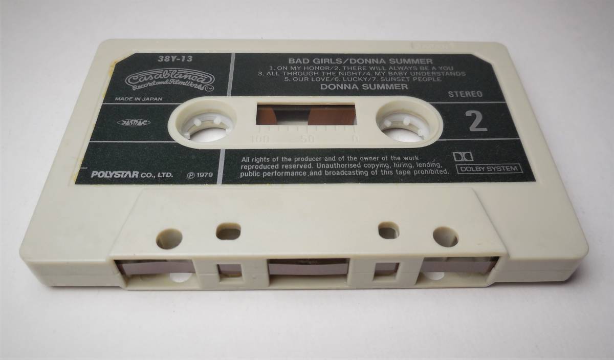 DONNA SUMMER| Bad Girls = 華麗なる誘惑 JAPAN Cassette 38Y-13