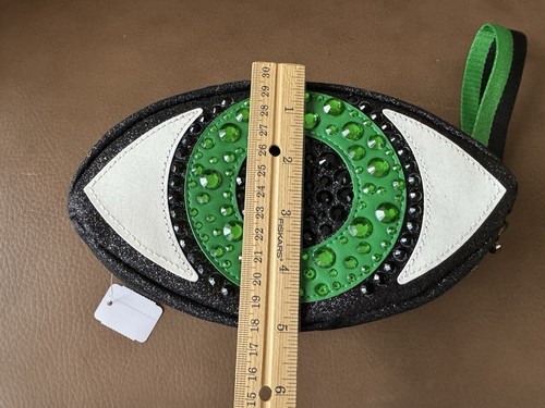BATH & BODY WORKS Cosmetic Bag Case ~ Green Eyeball Bling ~ 8”x 5”~ New ~Novelty - Picture 7 of 10