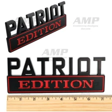 Large 7" PATRIOT EDITION Black emblem Badges fits Fender Car Truck USA Redneck