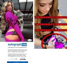 Lola Vice signed "NXT" 8x10 Photo EXACT PROOF wwe Hot SEXY Future Champ ACOA COA