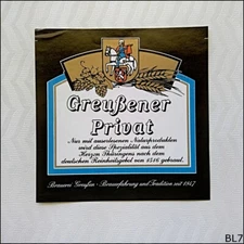 Greussener Privat Beer Label (BL7)