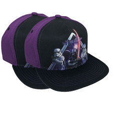 Lot of 2 Star Wars Darth Vader Youth Adjustable Snapback Hats NWT Youth Sz 4-9