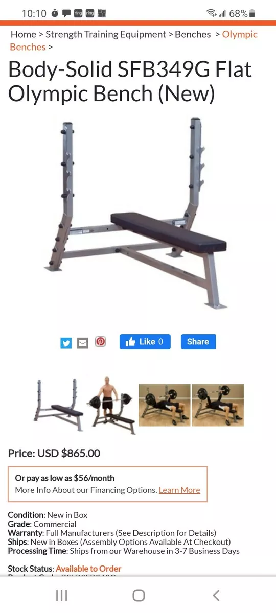 used commercial gym equipment bodysolid olympic bench eBay