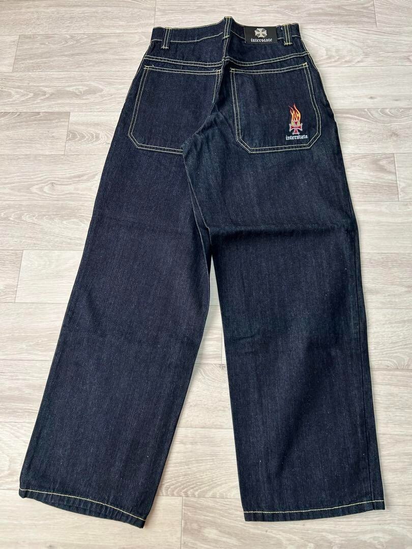 Interstate Jeans Y2K Rave Denim Pants 90s hiphop 28