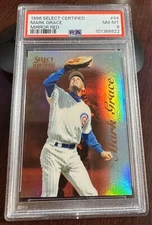 1996 MARK GRACE SELECT CERTIFIED MIRROR RED #94 PSA 8 CUBS POP 1