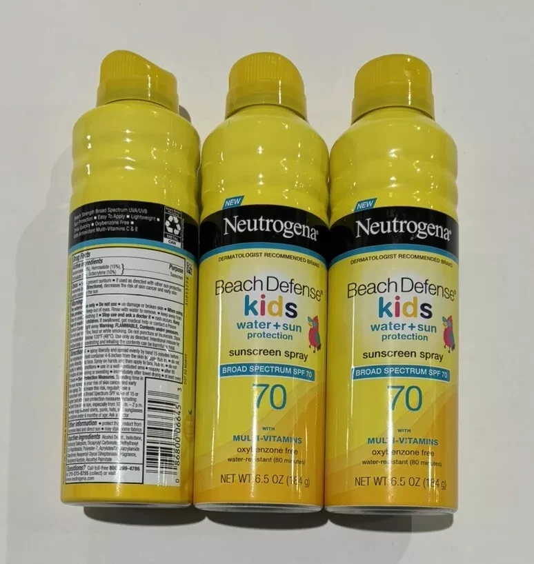Neutrogena Beach Niños Protector Solar Spray FPS 70 - Paquete de 3 Foto 2 de 2