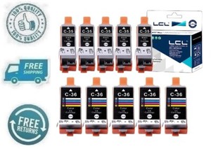 New Ink Cartridge 10pc For Canon PGI 35 CLI 36 PIXMA IP100B IP100 IP110 mini260