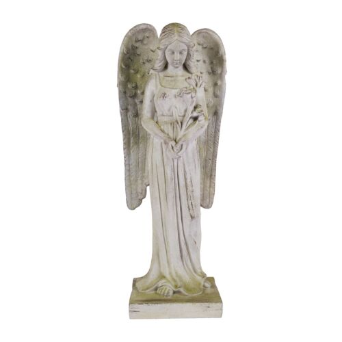 37" H Standing Angel Statue Resin Garden Statue Art Sculpture Yard Decor - Picture 4 of 8