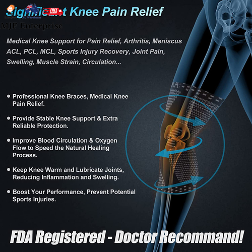 Professional Knee Brace for Pain Relief, Medical Knee Support with Patella Pad & - Picture 3 of 12