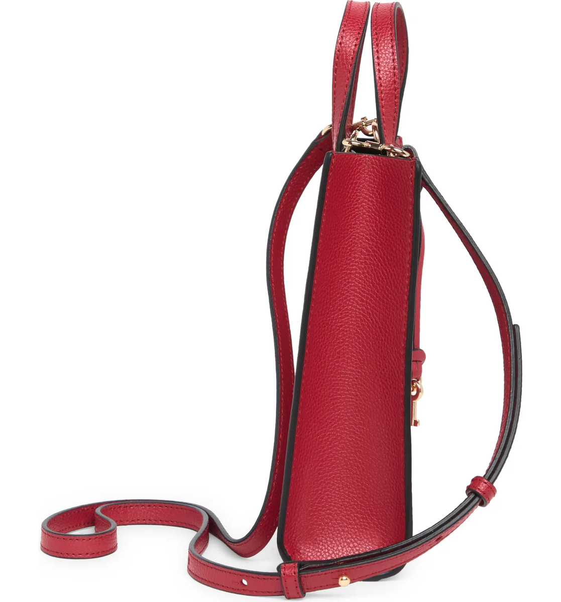Marc Jacobs Micro Tote Leather Crossbody Bag ~NWT~ SAVVY RED