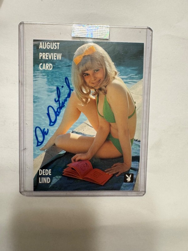 Dede Lind - playboy 1967 signed card