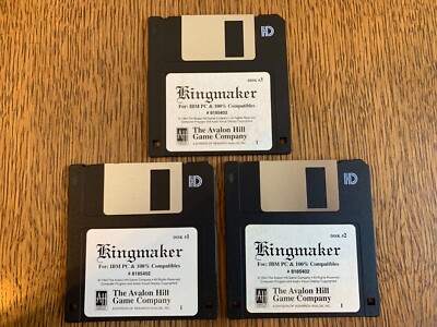 KINGMAKER KING MAKER GAME PC MS-DOS COMPUTER 3.5'' FLOPPY DISK(S) EXC COND TESTED