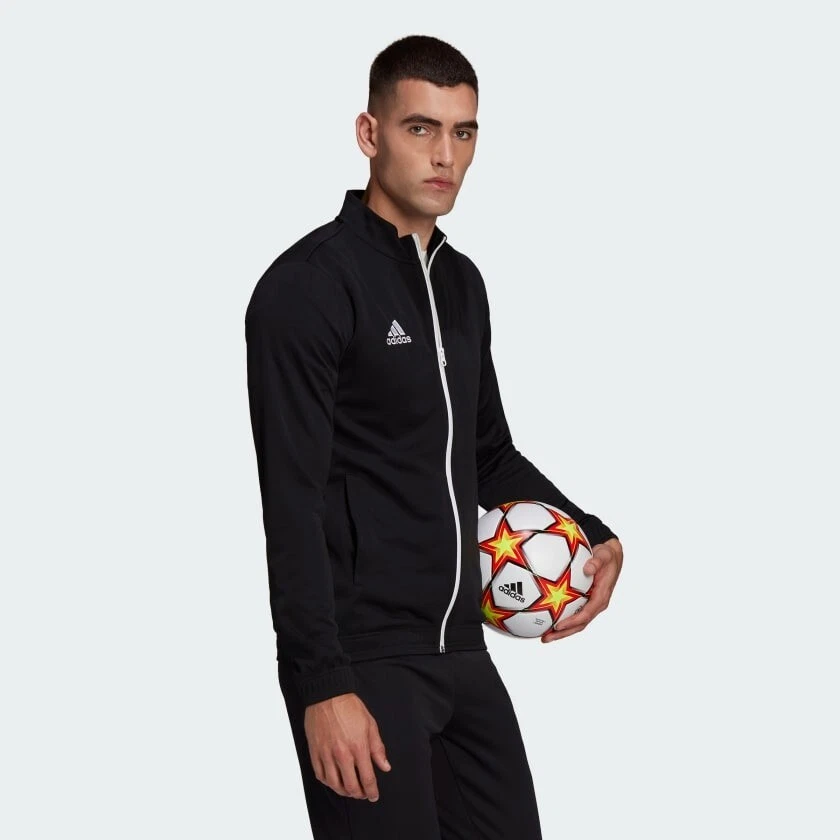 adidas Entrada 22 Track Jacket Football Mens Navy Black Teamwear - Image 2 of 4