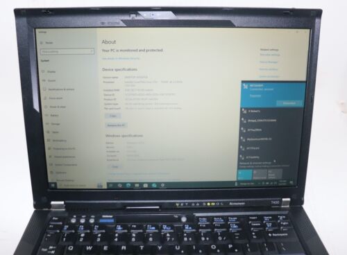 Lenovo ThinkPad T400|IntelCore Duo@2.53GHz|8GB RAM|500GB HDD|WIN 10 Prof|Webcam - Picture 8 of 13