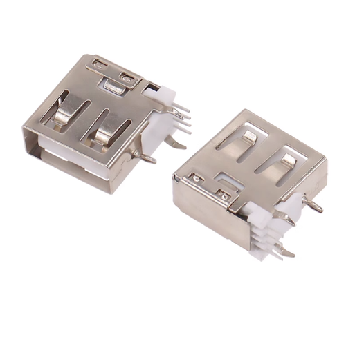 USB Female Socket Type-A 90 Degree Bent Pin Side Insertion AF Port Adapter - Picture 4 of 10