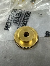QTY 1 BOSTON GEAR Y4854 BRASS SPUR GEAR 48 PITCH 54 TEETH LIVE STEAM, CLOCK ETC.